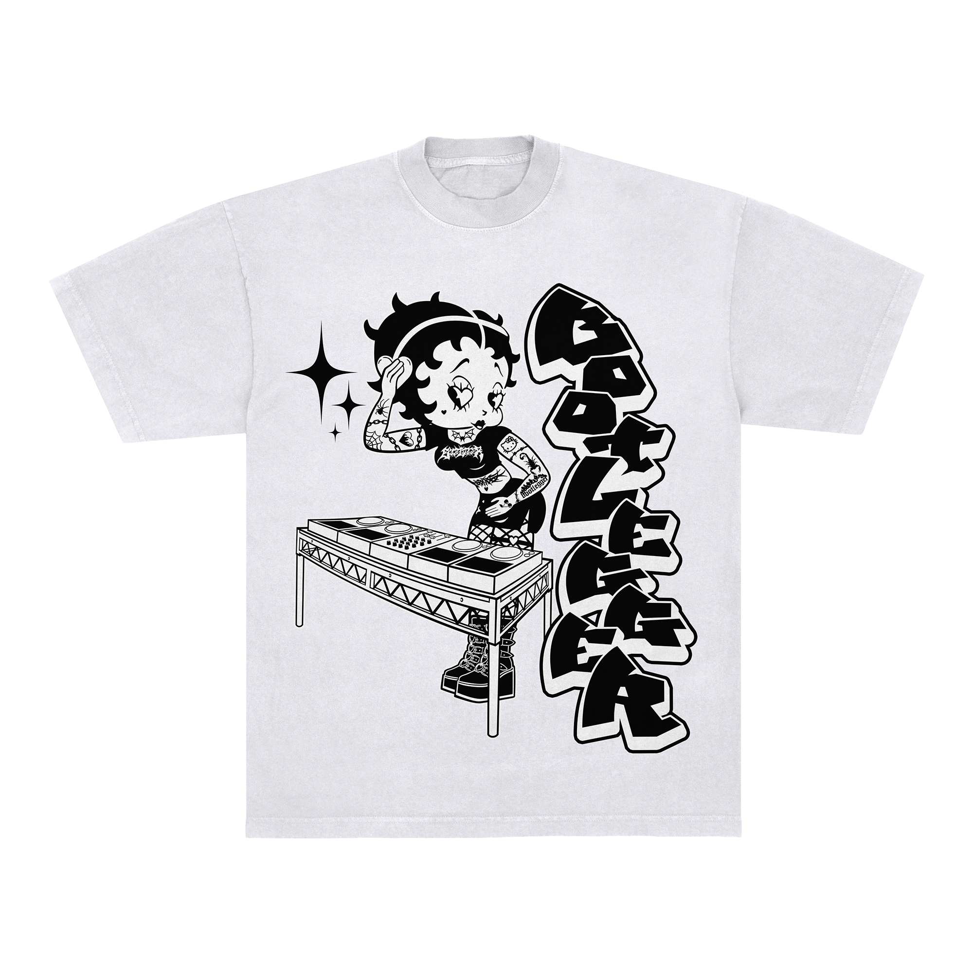 BETTY BOOT TEE - WHITE