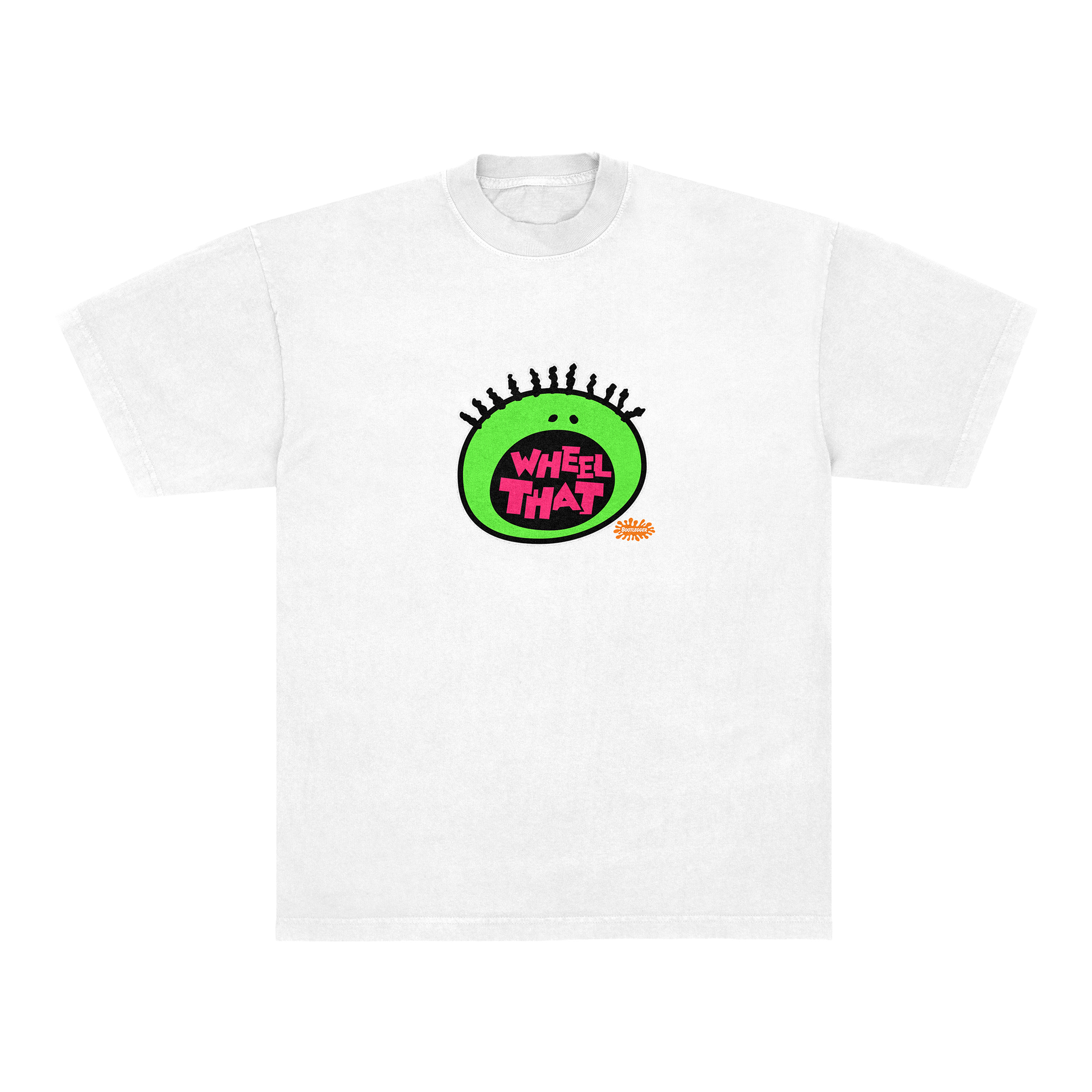 WHEEL THAT GREEN TEE - WHITE
