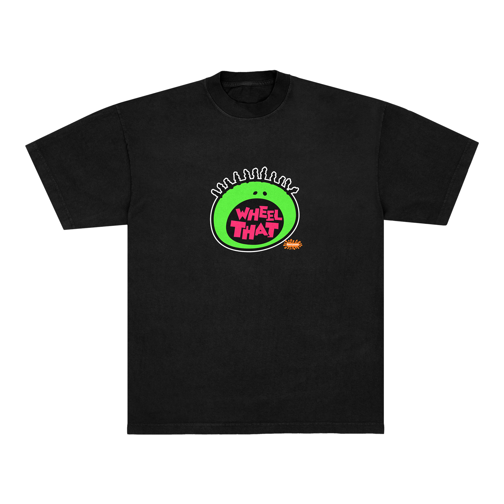 WHEEL THAT GREEN TEE - BLACK