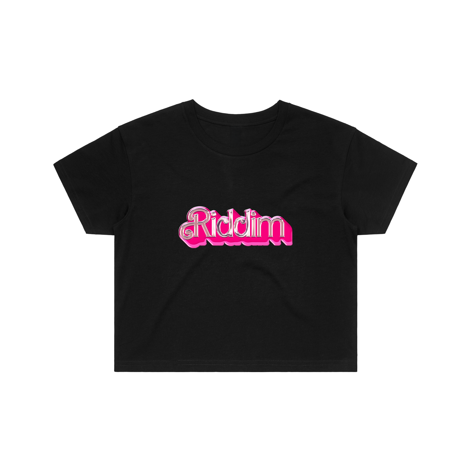 BARBIE RIDDIM CROP TOP - BLACK