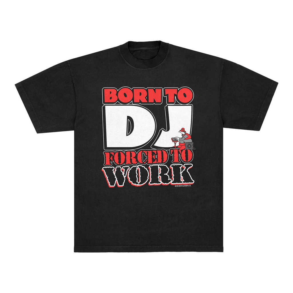 BORN TO DJ TEE - BLACK
