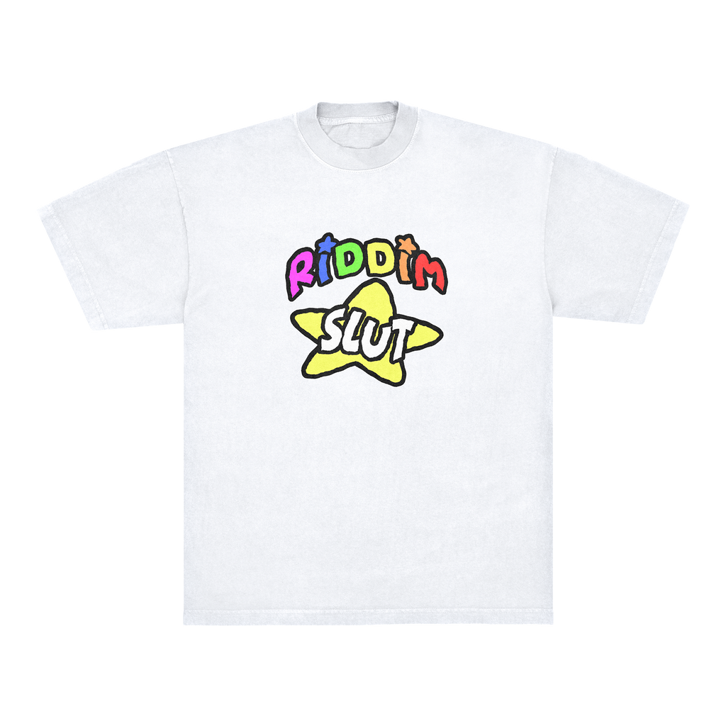 RIDDIM SLUT TEE - WHITE