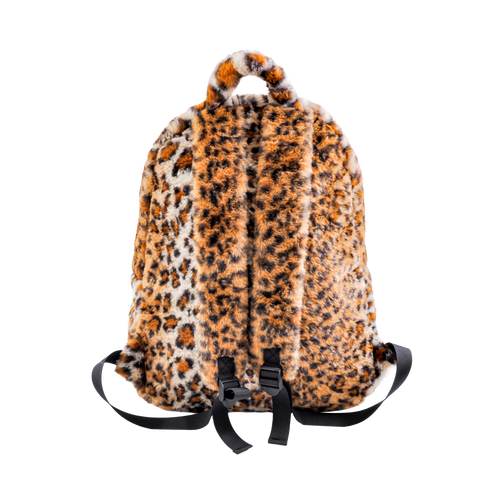 BROWN LEOPARD FUR BACKPACK