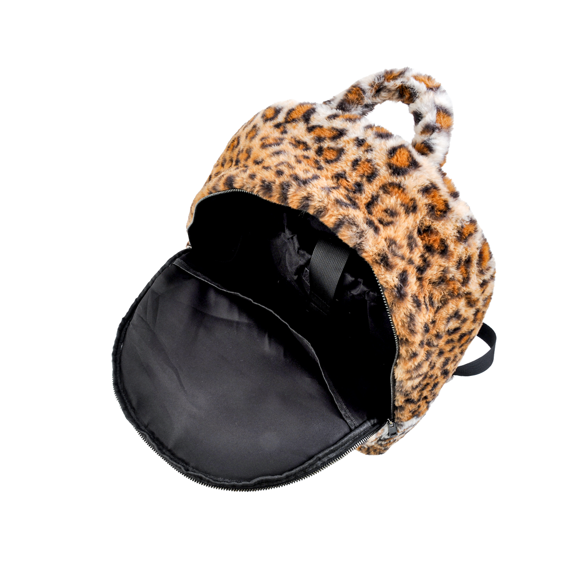 BROWN LEOPARD FUR BACKPACK
