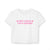 HOT GIRLS LOVE RIDDIM BABY TEE WHITE