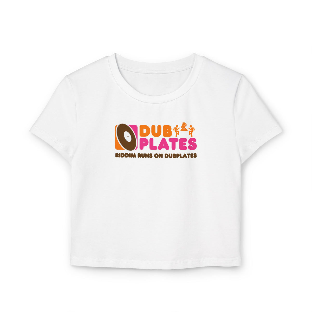 DUNKIN DUBPLATES BABY TEE WHITE