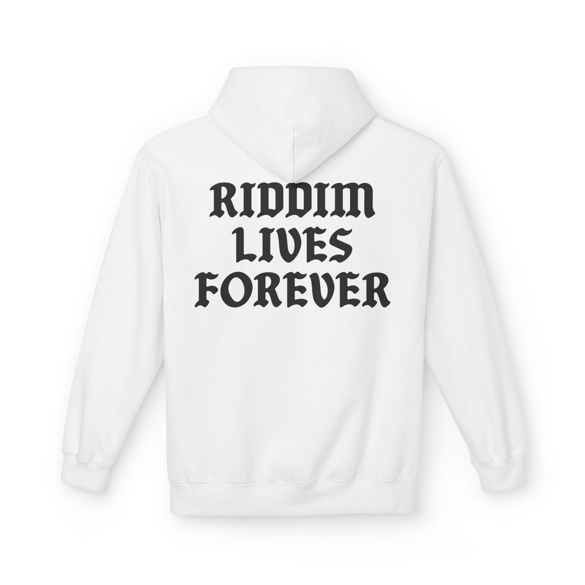 RIDDIM LIVES FOREVER HOODIE WHITE