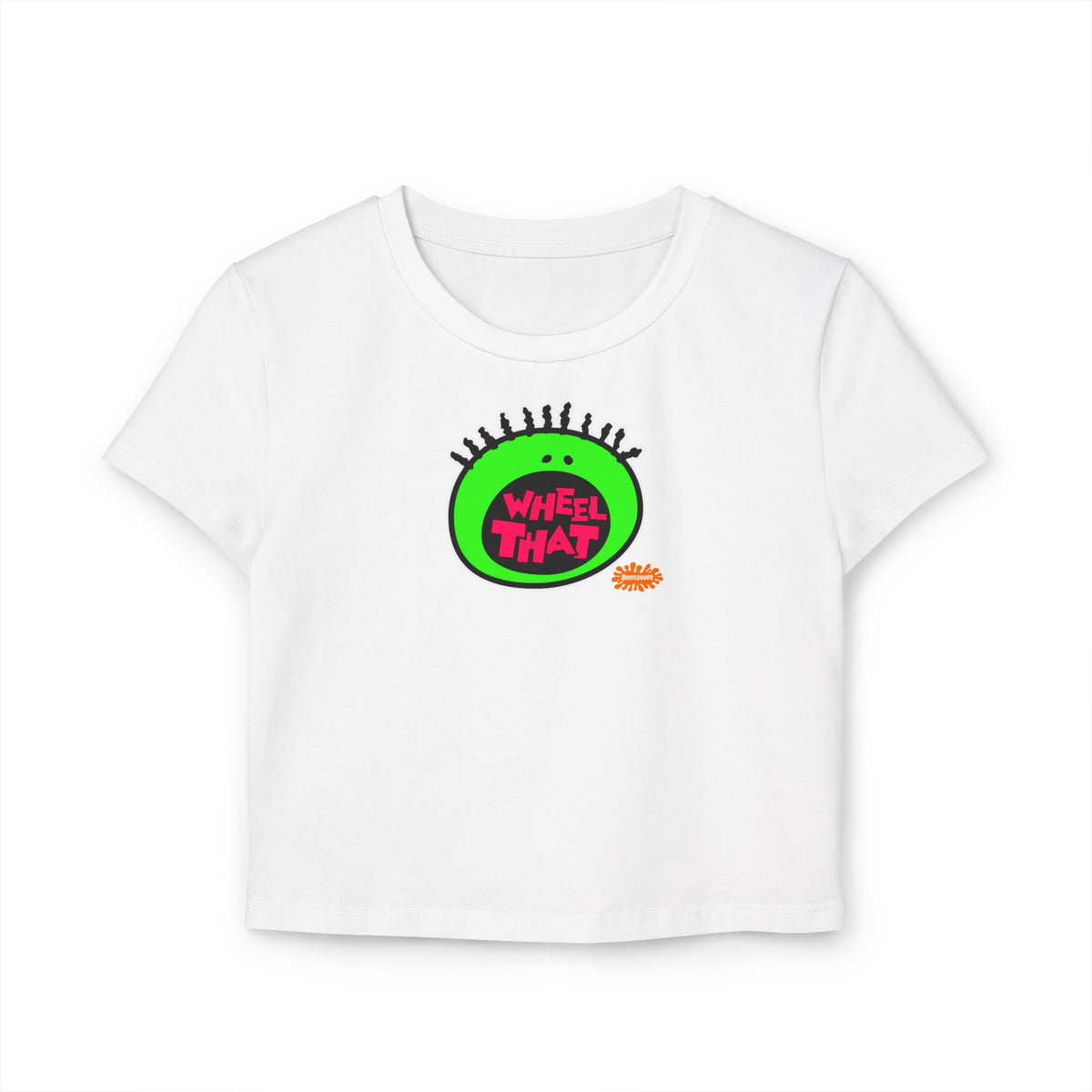 WHEEL THAT BABY TEE [GREEN/WHITE] WHITE