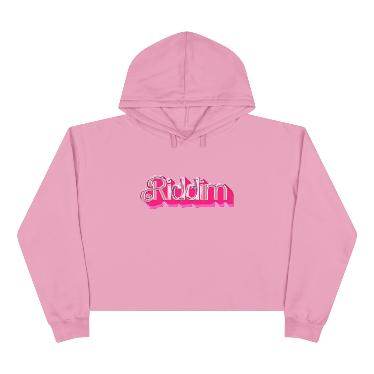 BARBIE RIDDIM CROP HOODIE PINK