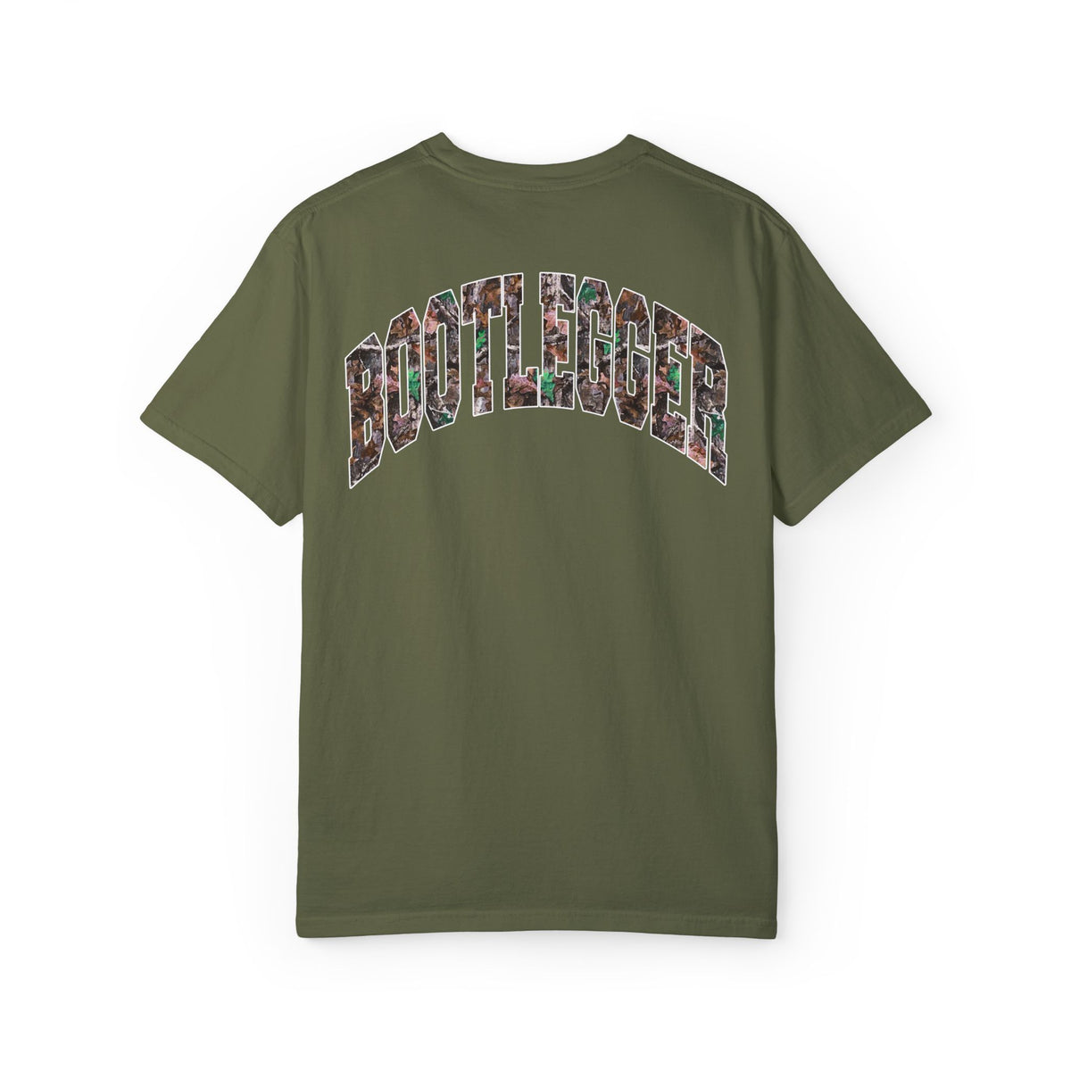 WHITE CAMO TEE ARMY GREEN