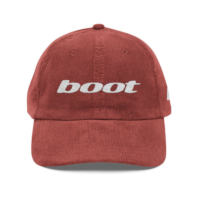 BOOT CORDUROY HAT - BURGUNDY