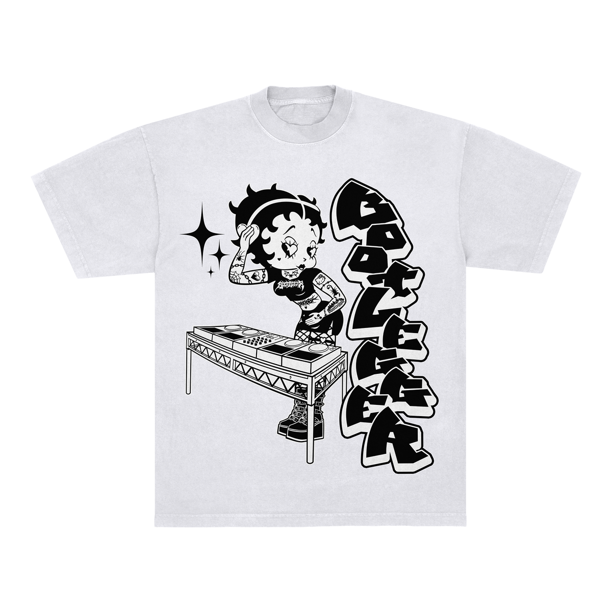 BETTY BOOT TEE - WHITE