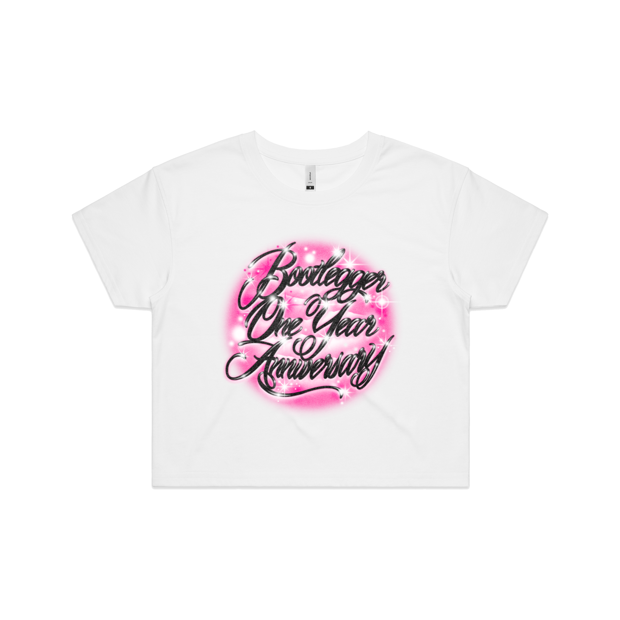 AIRBRUSH ANNIVERSARY CROP TOP - PINK