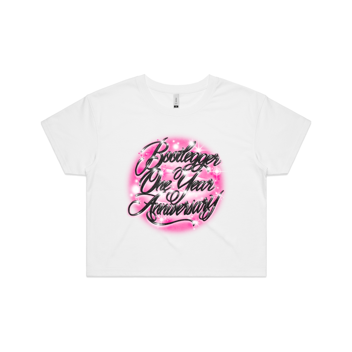 AIRBRUSH ANNIVERSARY CROP TOP - PINK