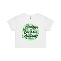 AIRBRUSH ANNIVERSARY CROP TOP - GREEN