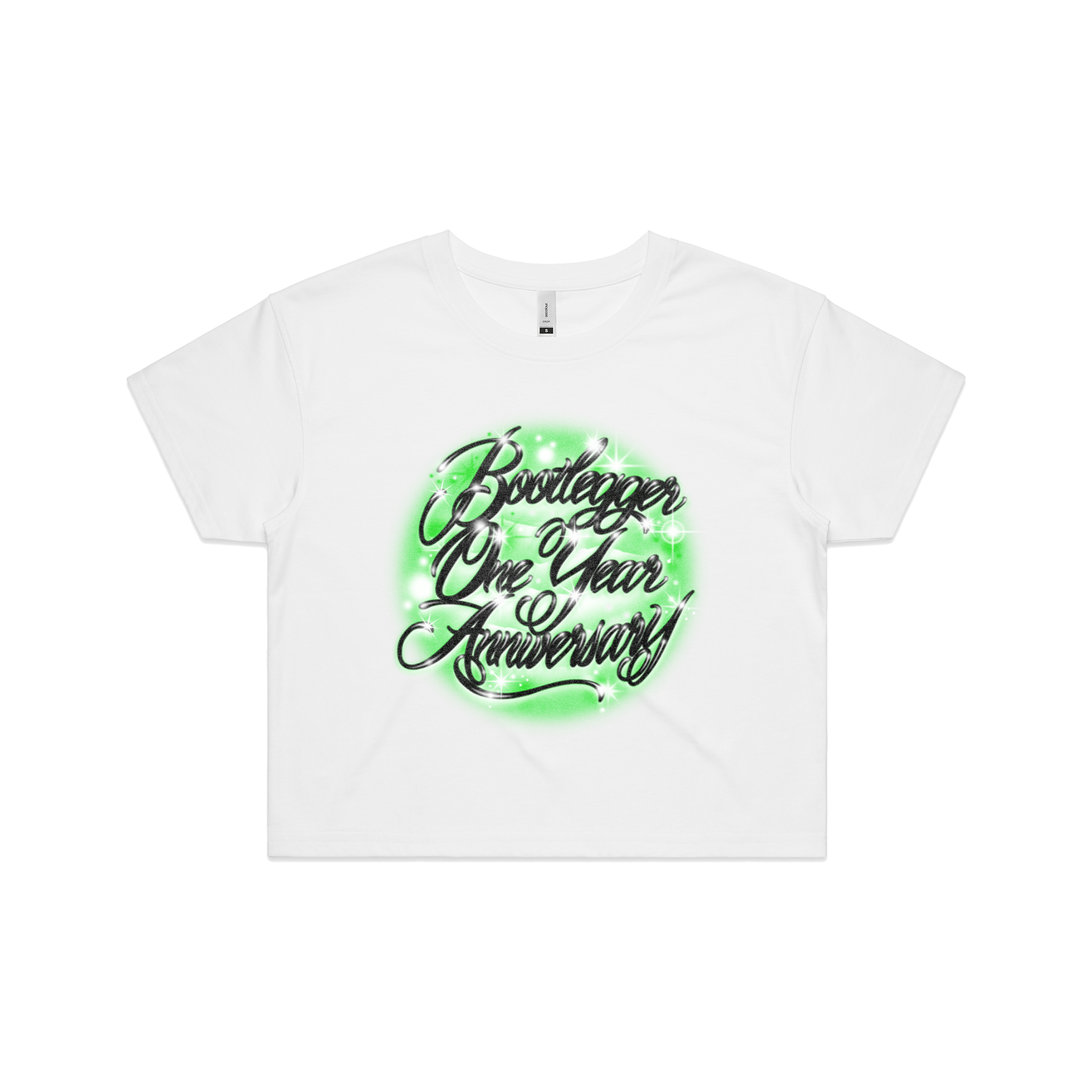 AIRBRUSH ANNIVERSARY CROP TOP - GREEN