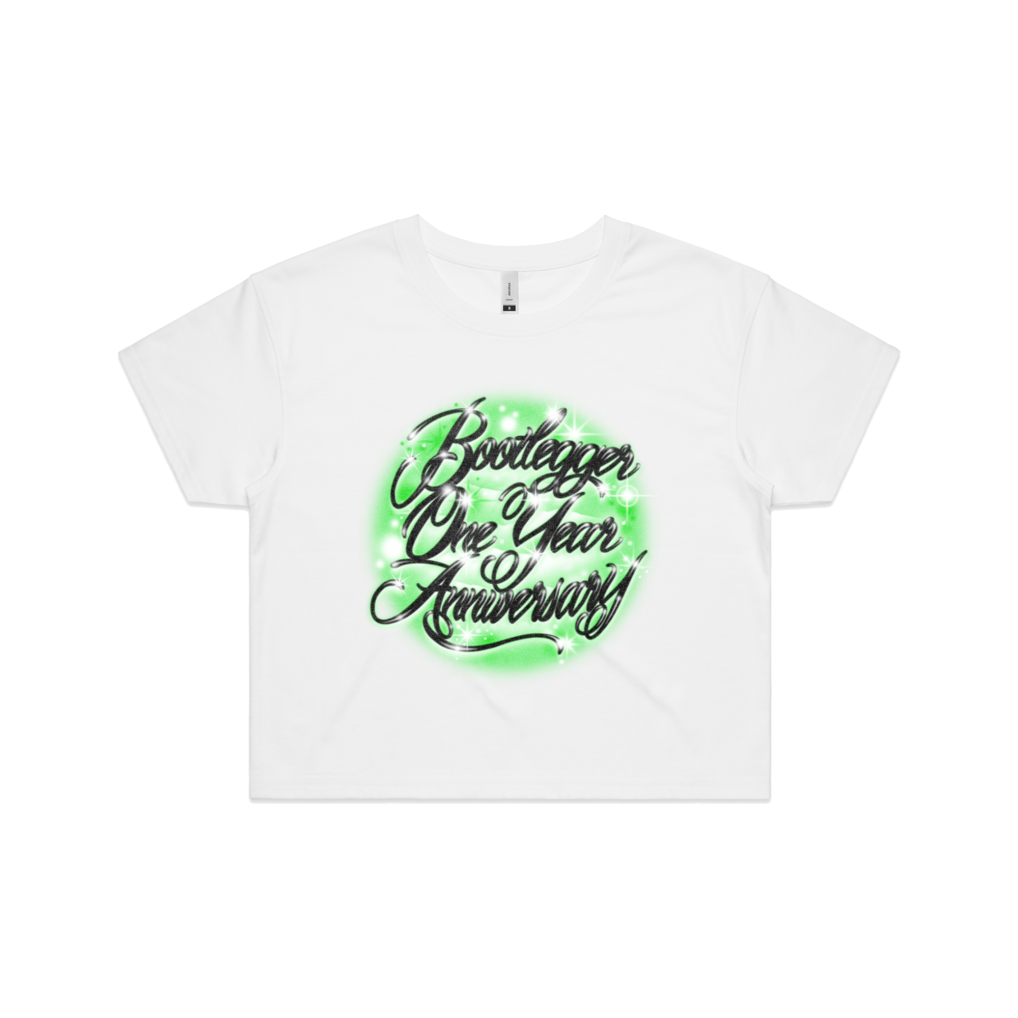AIRBRUSH ANNIVERSARY CROP TOP - GREEN