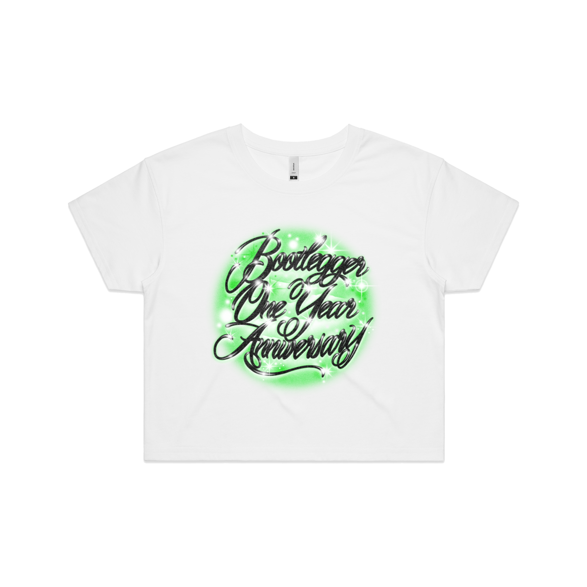 AIRBRUSH ANNIVERSARY CROP TOP - GREEN