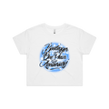 AIRBRUSH ANNIVERSARY CROP TOP - BLUE