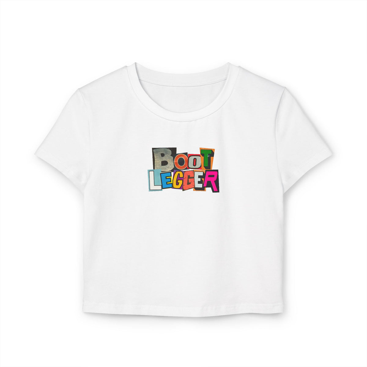 BOOTLEGGER BABY TEE WHITE