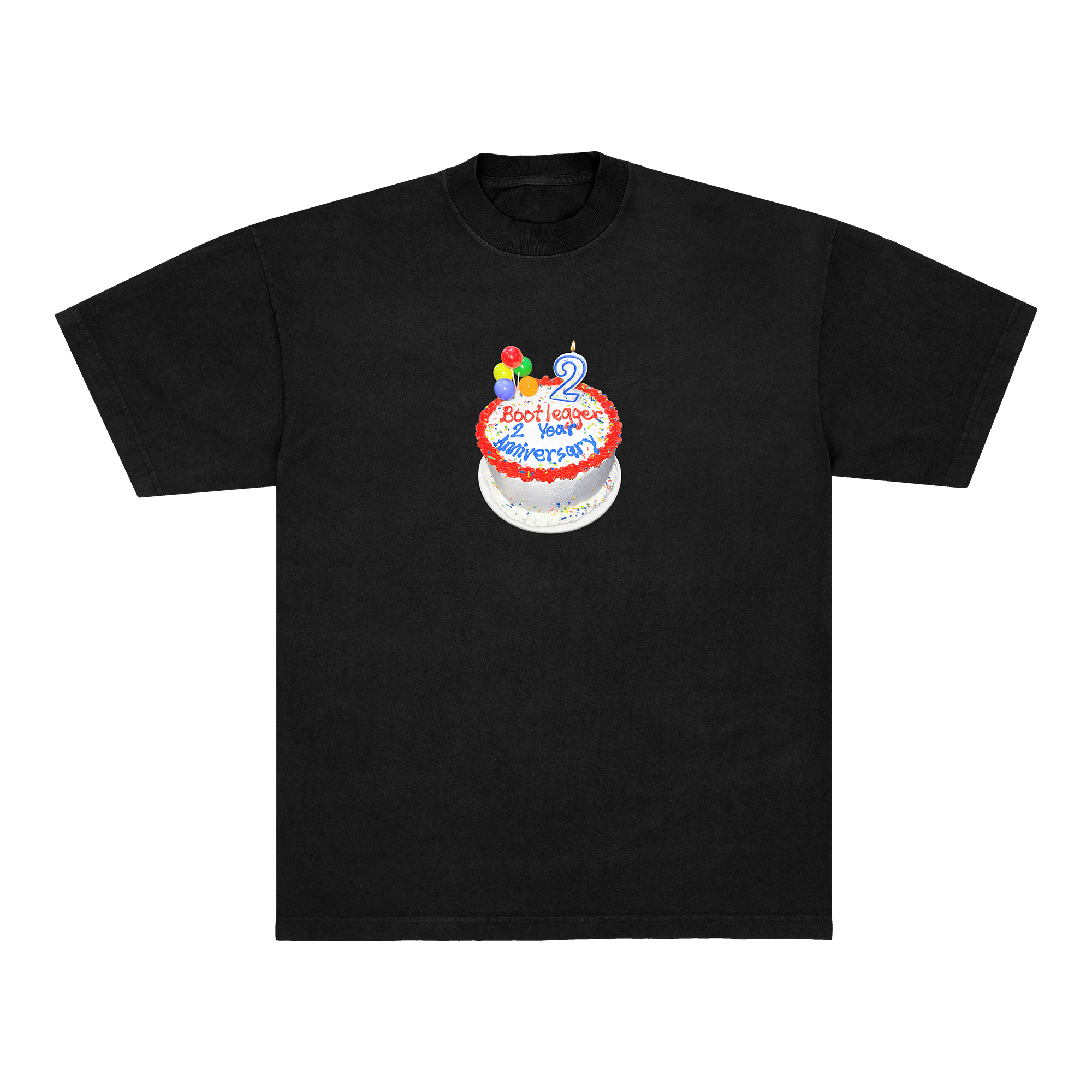 ANNIVERSARY CAKE TEE - BLACK