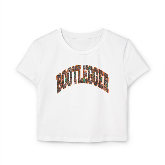 ORANGE CAMO BABY TEE WHITE