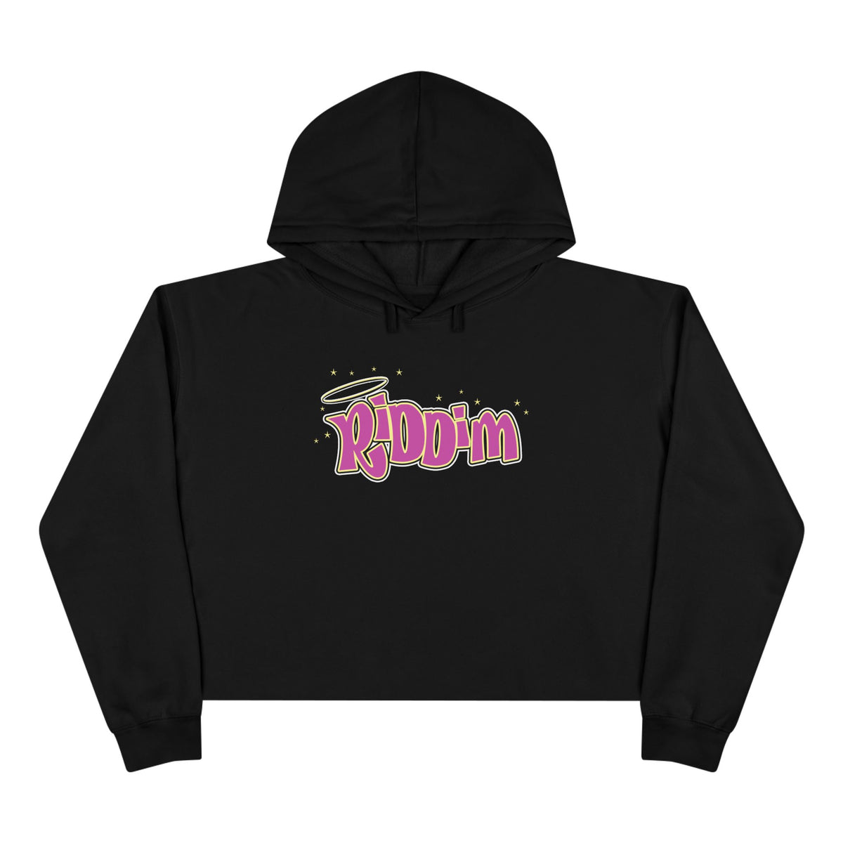 BRATZ RIDDIM CROP HOODIE BLACK