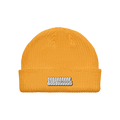 YELLOW TAGGED EMBROIDERED BEANIE