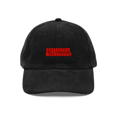 RED TAGGED CORDUROY HAT