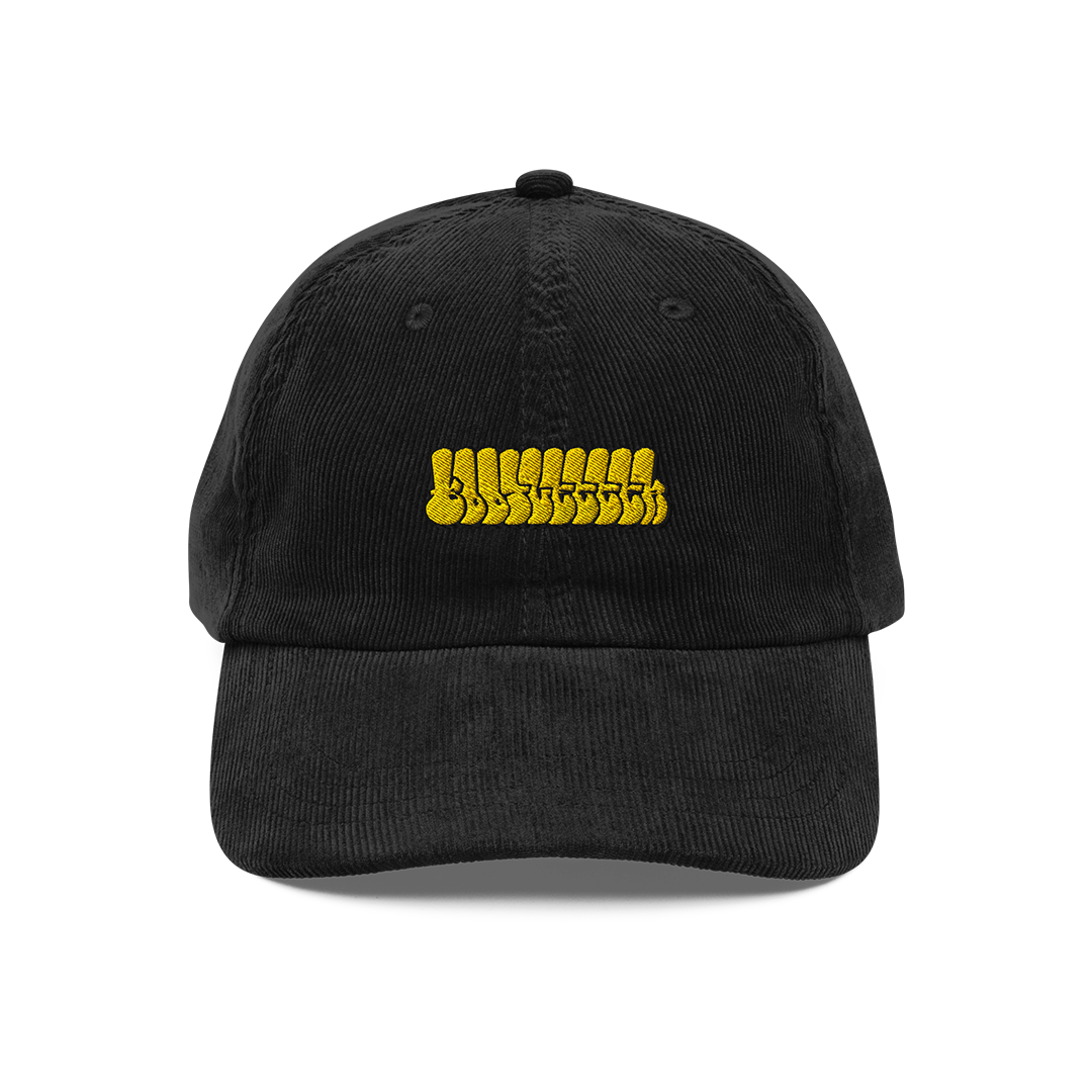 YELLOW TAGGED CORDUROY HAT