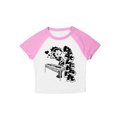 BETTY BOOT VALENTINES BABY TEE - PINK