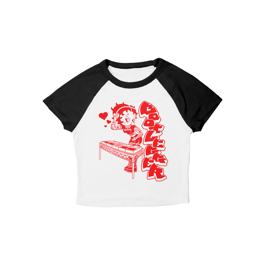 BETTY BOOT VALENTINES BABY TEE - RED