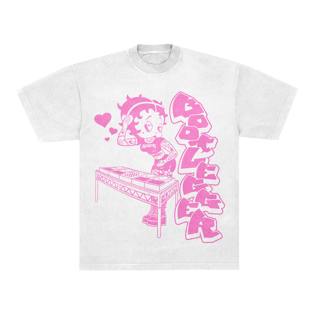 BETTY BOOT VALENTINES TEE - PINK