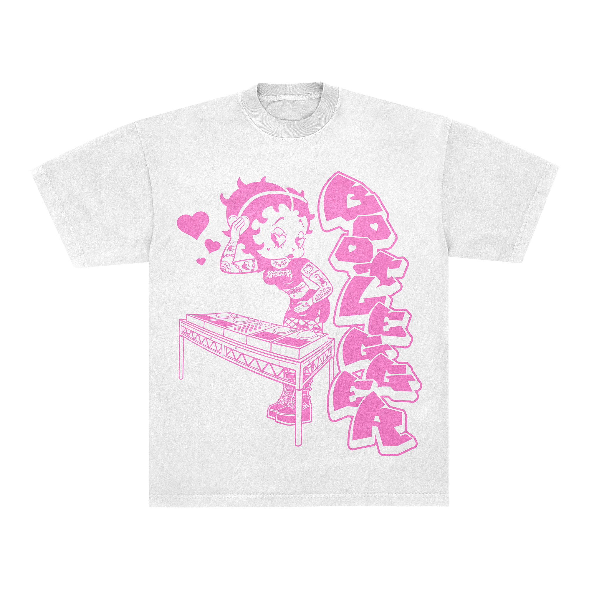 BETTY BOOT VALENTINES TEE - PINK