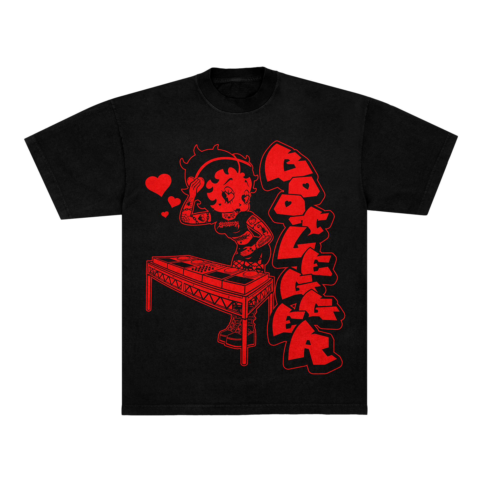 BETTY BOOT VALENTINES TEE - RED