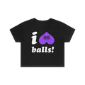 I LOVE BALLS! CROP - BLACK