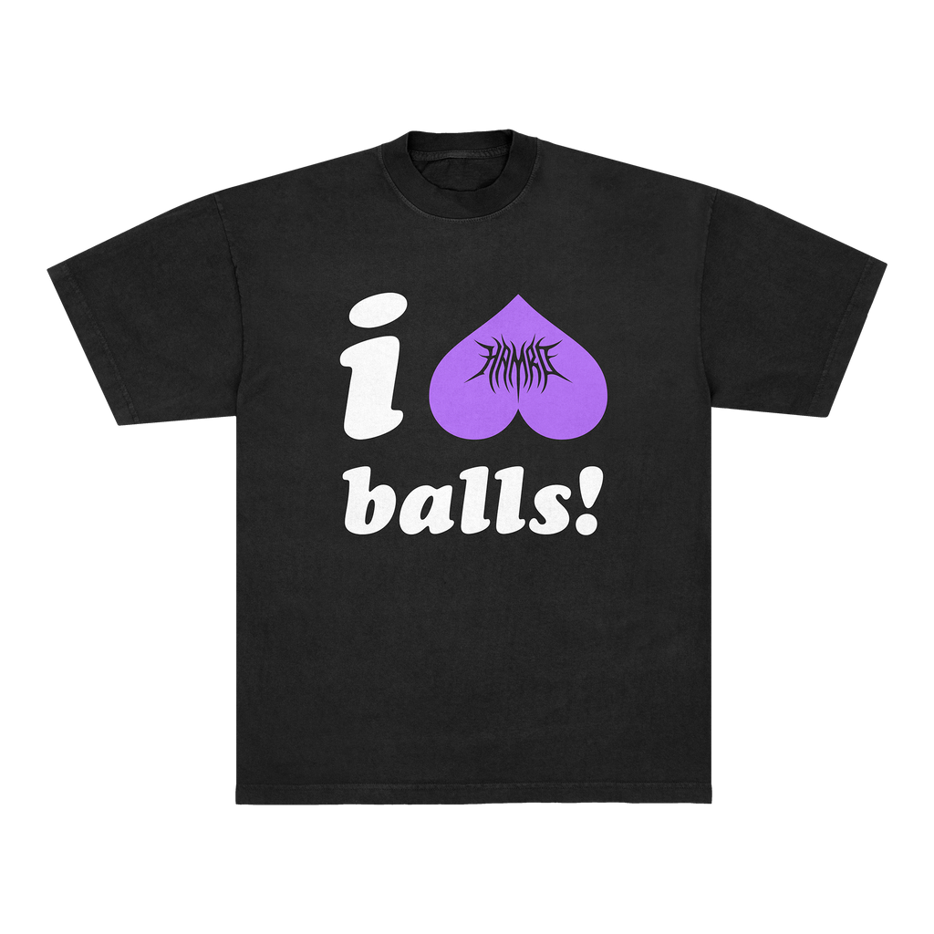 I LOVE BALLS! TEE - BLACK