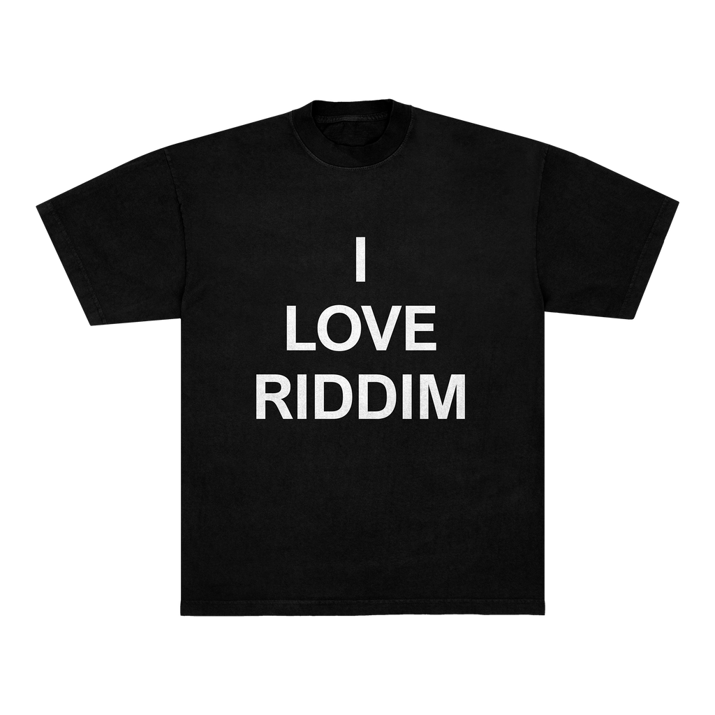 I LOVE RIDDIM TEE - BLACK