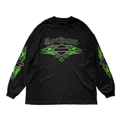 HARLEY LONG SLEEVE TEE - GREEN