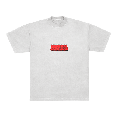 RED TAGGED TEE - WHITE