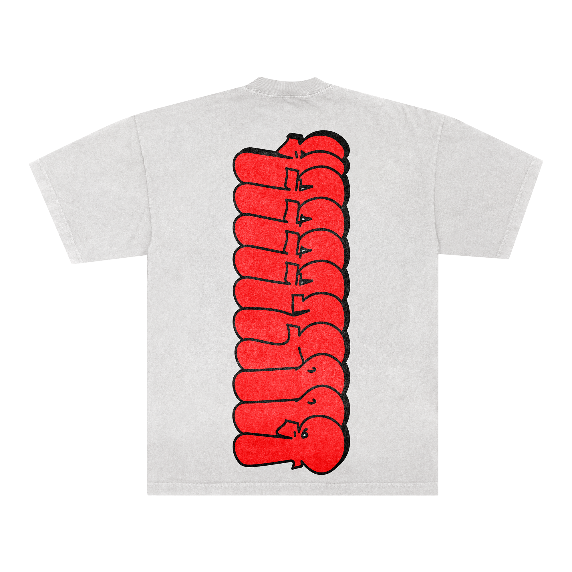 RED TAGGED TEE - WHITE