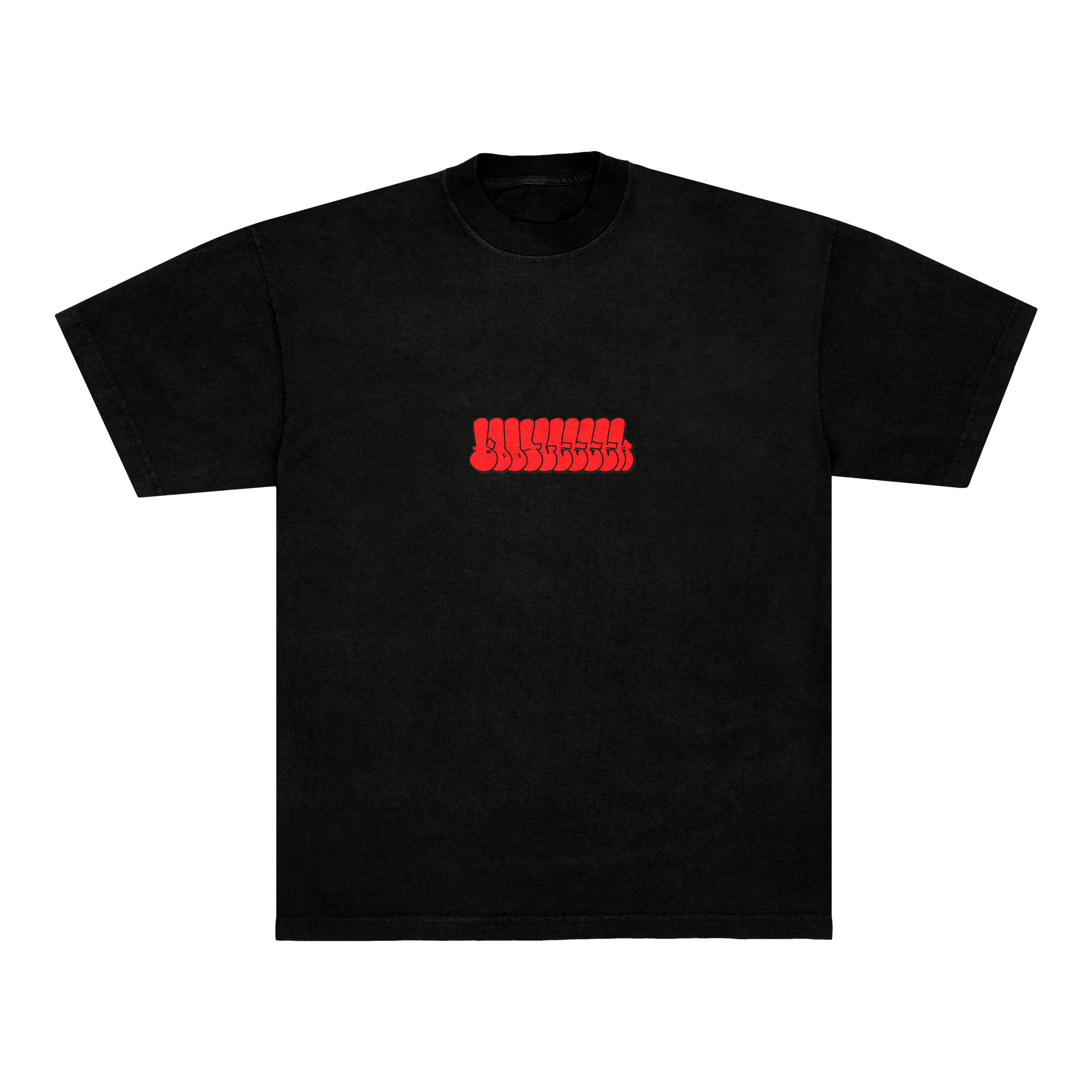 RED TAGGED TEE - BLACK