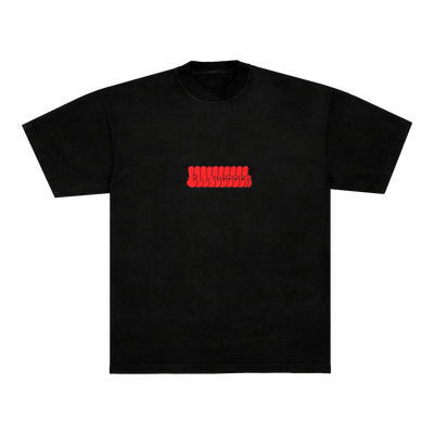 RED TAGGED TEE - BLACK