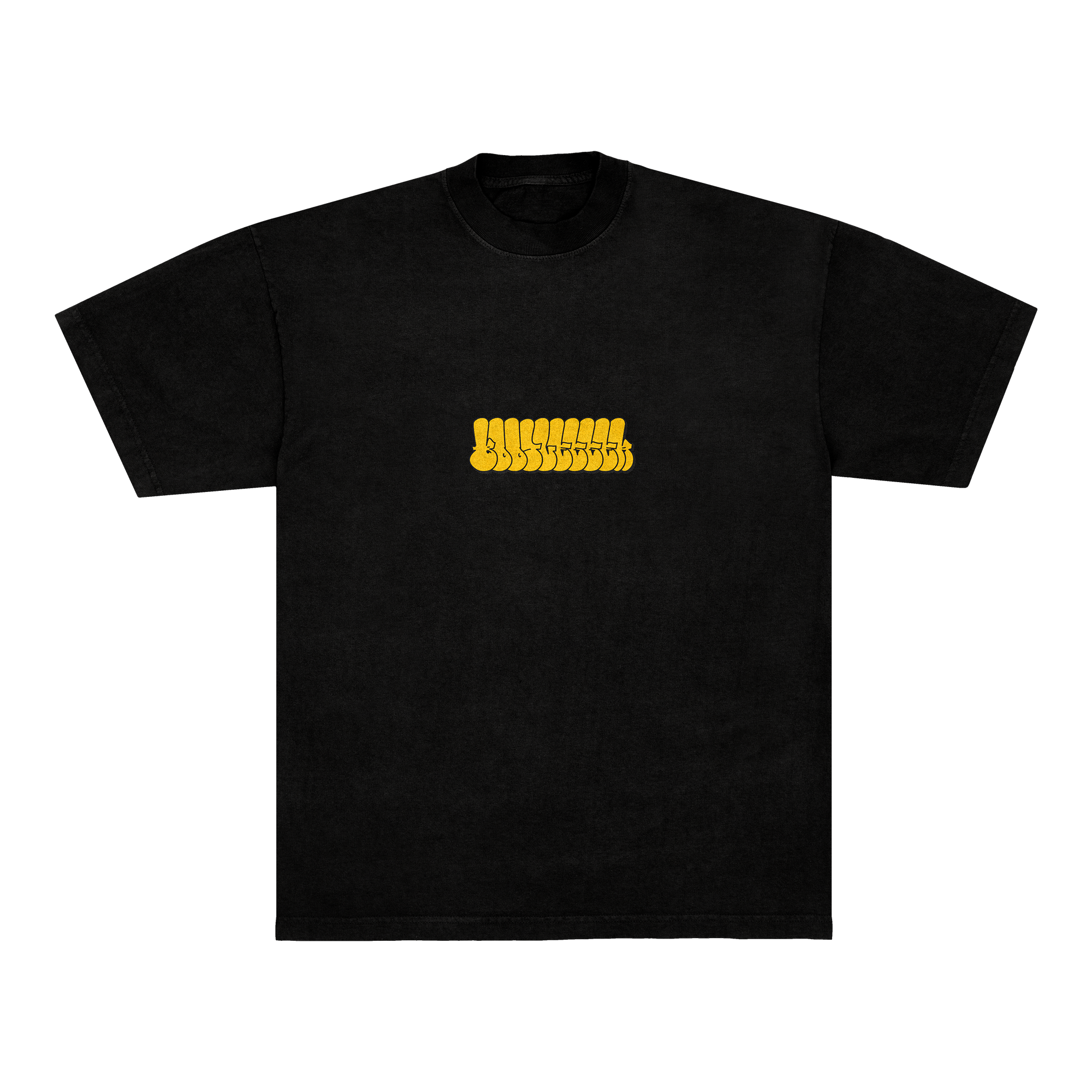 YELLOW TAGGED TEE - BLACK