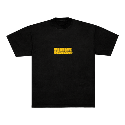 YELLOW TAGGED TEE - BLACK