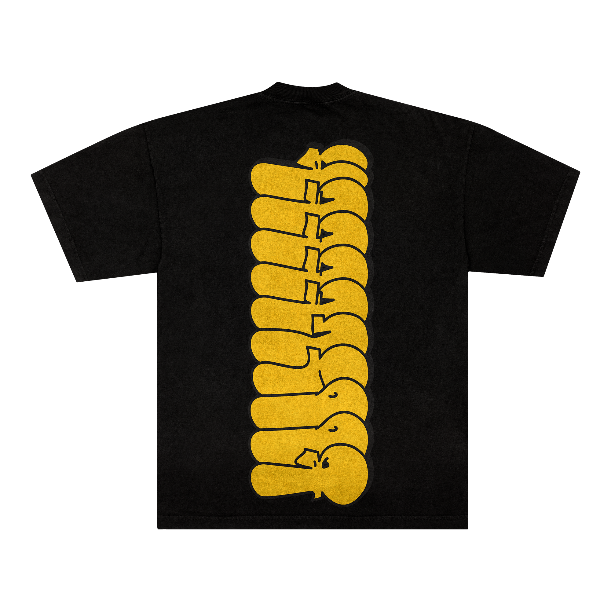 YELLOW TAGGED TEE - BLACK