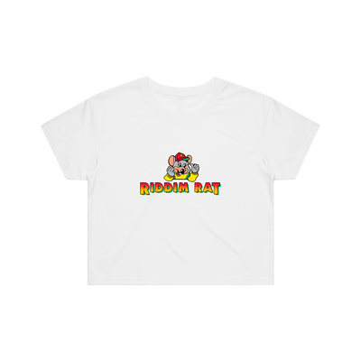 RIDDIM RAT CROP TOP - WHITE