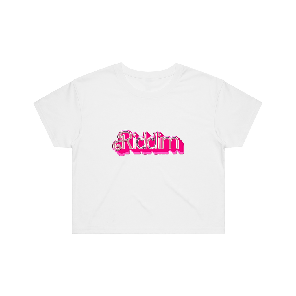 BARBIE RIDDIM CROP TOP - WHITE