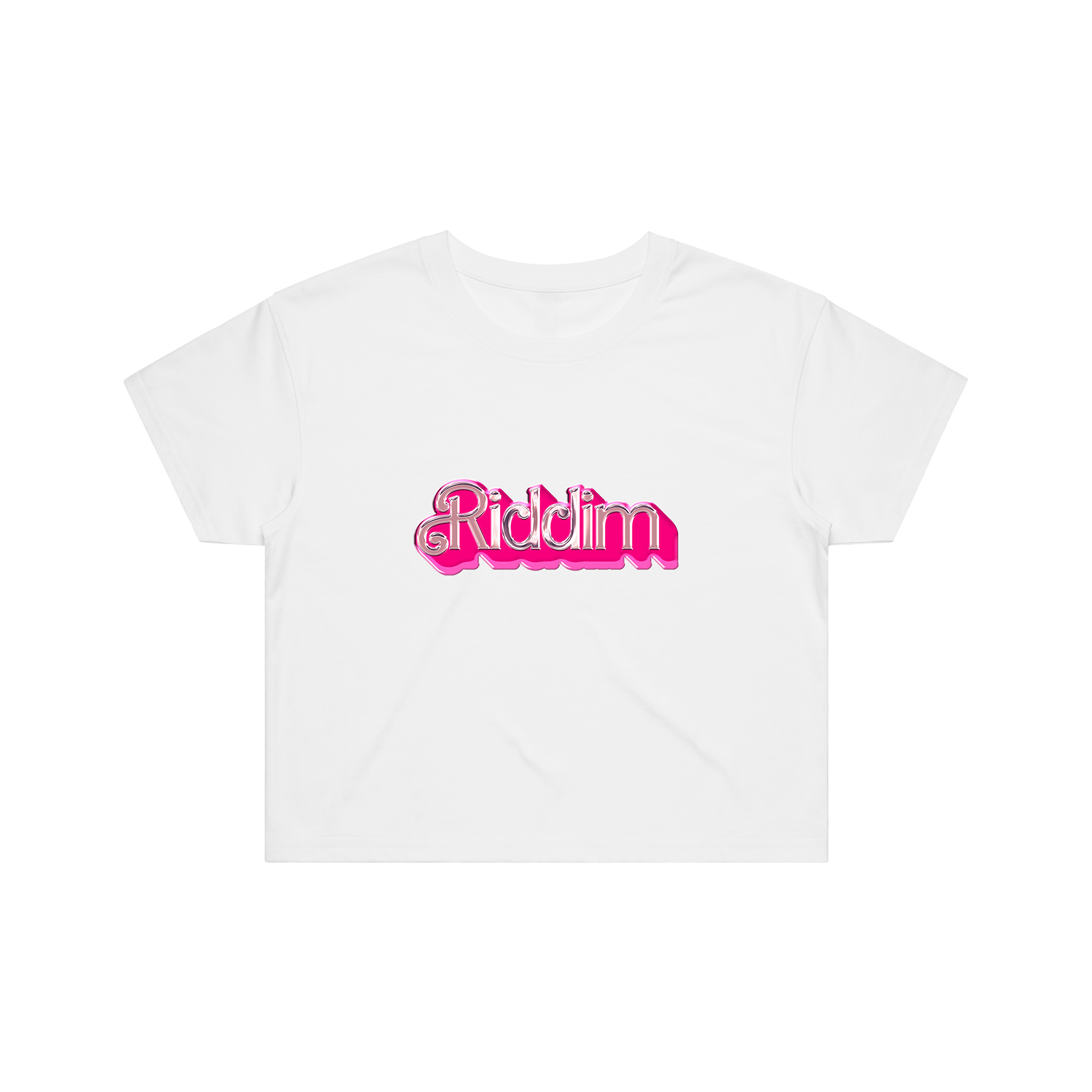 BARBIE RIDDIM CROP TOP - WHITE