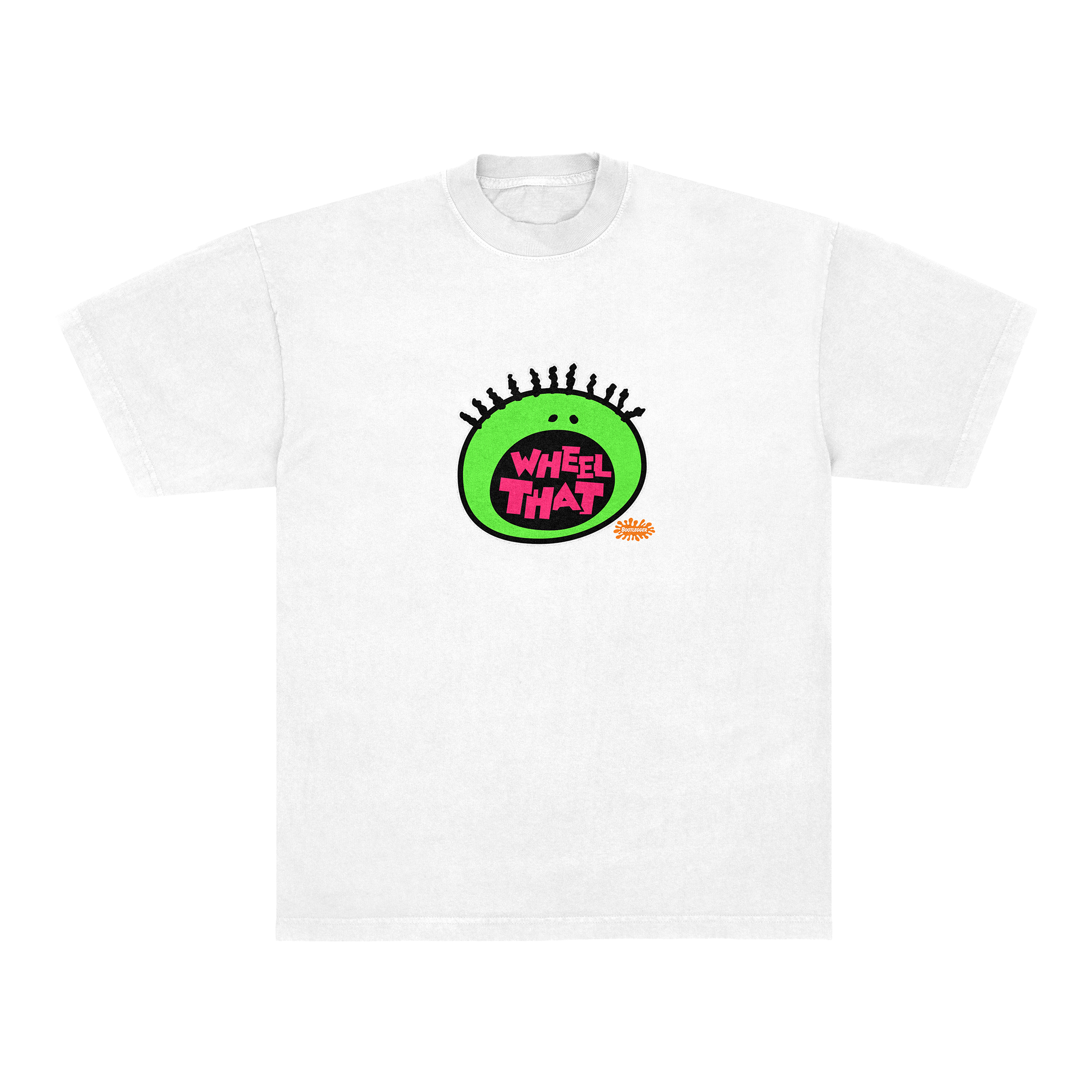 WHEEL THAT GREEN TEE - WHITE